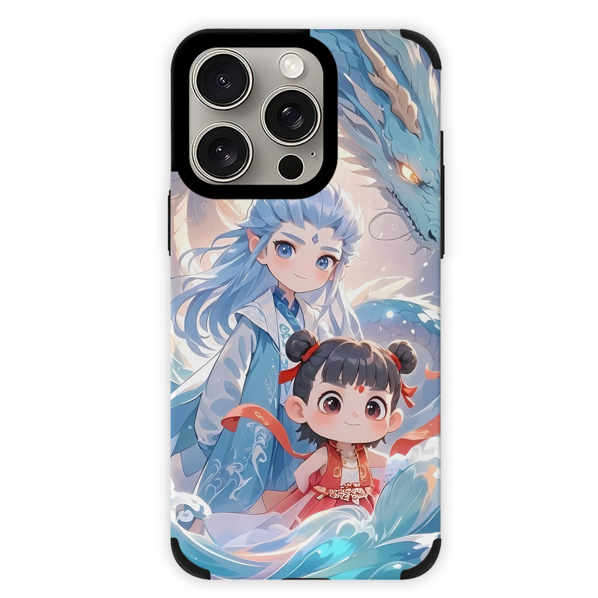 （画像用） Ne Zha 2 ナタ 魔童の大暴れ 【iPhone15ProMax対応】 PUレザー スマホケース 耐衝撃＆黄変防止
