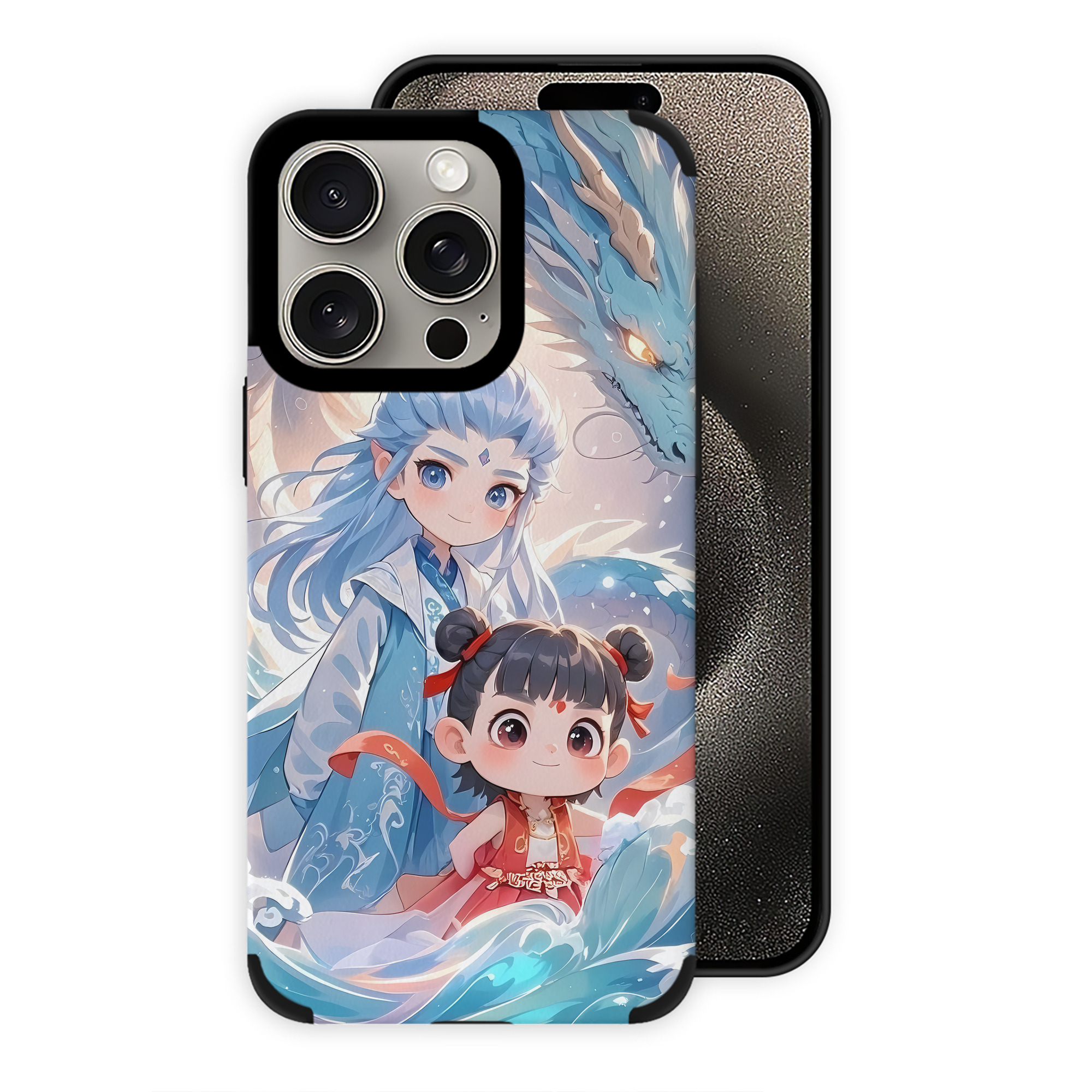（画像用） Ne Zha 2 ナタ 魔童の大暴れ 【iPhone15ProMax対応】 PUレザー スマホケース 耐衝撃＆黄変防止