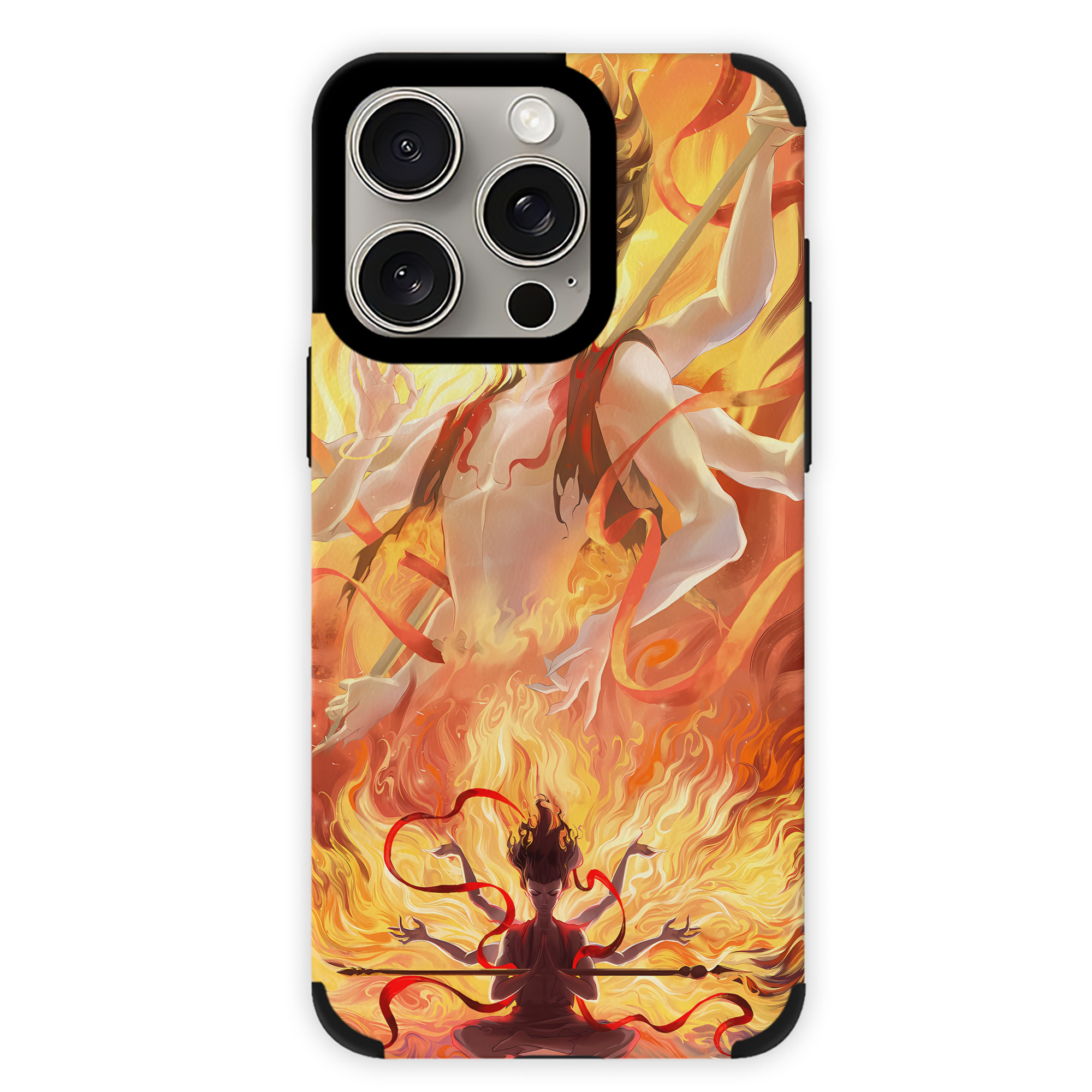 （画像用） Ne Zha 2 ナタ 魔童の大暴れ 【iPhone15ProMax対応】 PUレザー スマホケース 耐衝撃＆黄変防止