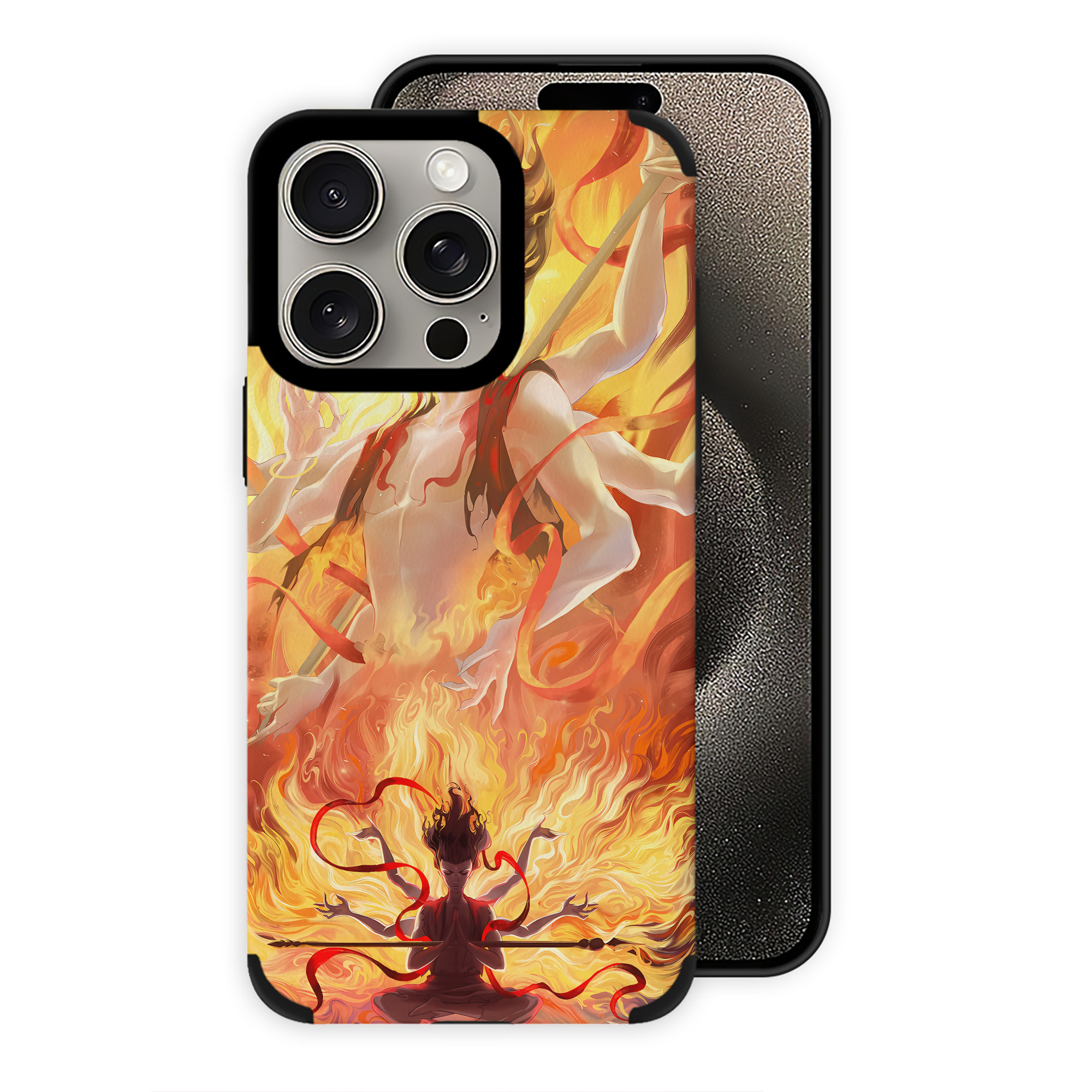（画像用） Ne Zha 2 ナタ 魔童の大暴れ 【iPhone15ProMax対応】 PUレザー スマホケース 耐衝撃＆黄変防止