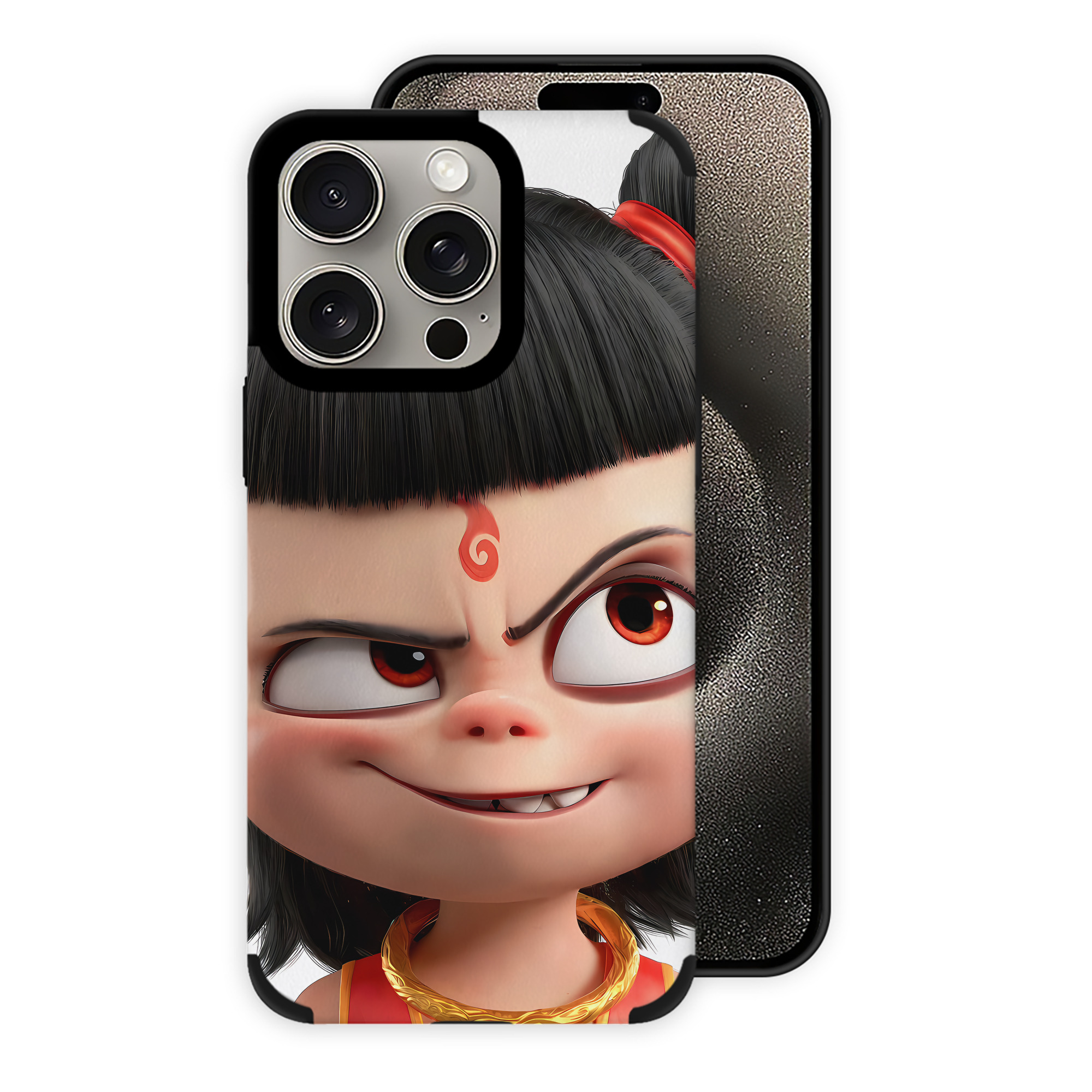 （画像用） Ne Zha 2 ナタ 魔童の大暴れ 【iPhone15ProMax対応】 PUレザー スマホケース 耐衝撃＆黄変防止
