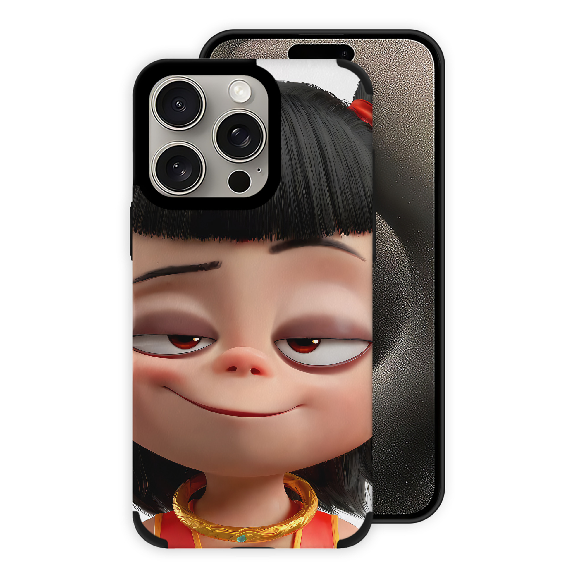 （画像用） Ne Zha 2 ナタ 魔童の大暴れ 【iPhone15ProMax対応】 PUレザー スマホケース 耐衝撃＆黄変防止