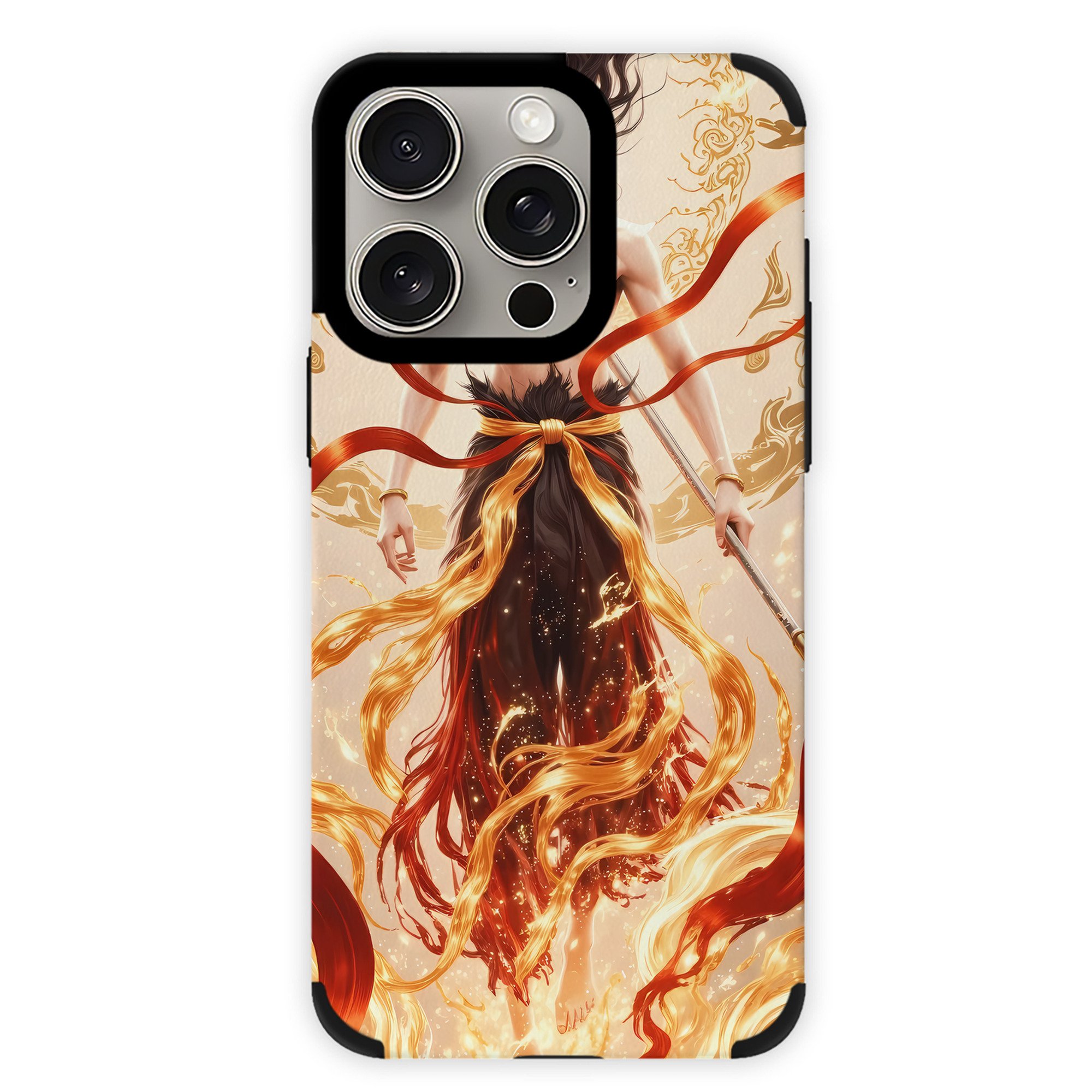 （画像用） Ne Zha 2 ナタ 魔童の大暴れ 【iPhone15ProMax対応】 PUレザー スマホケース 耐衝撃＆黄変防止