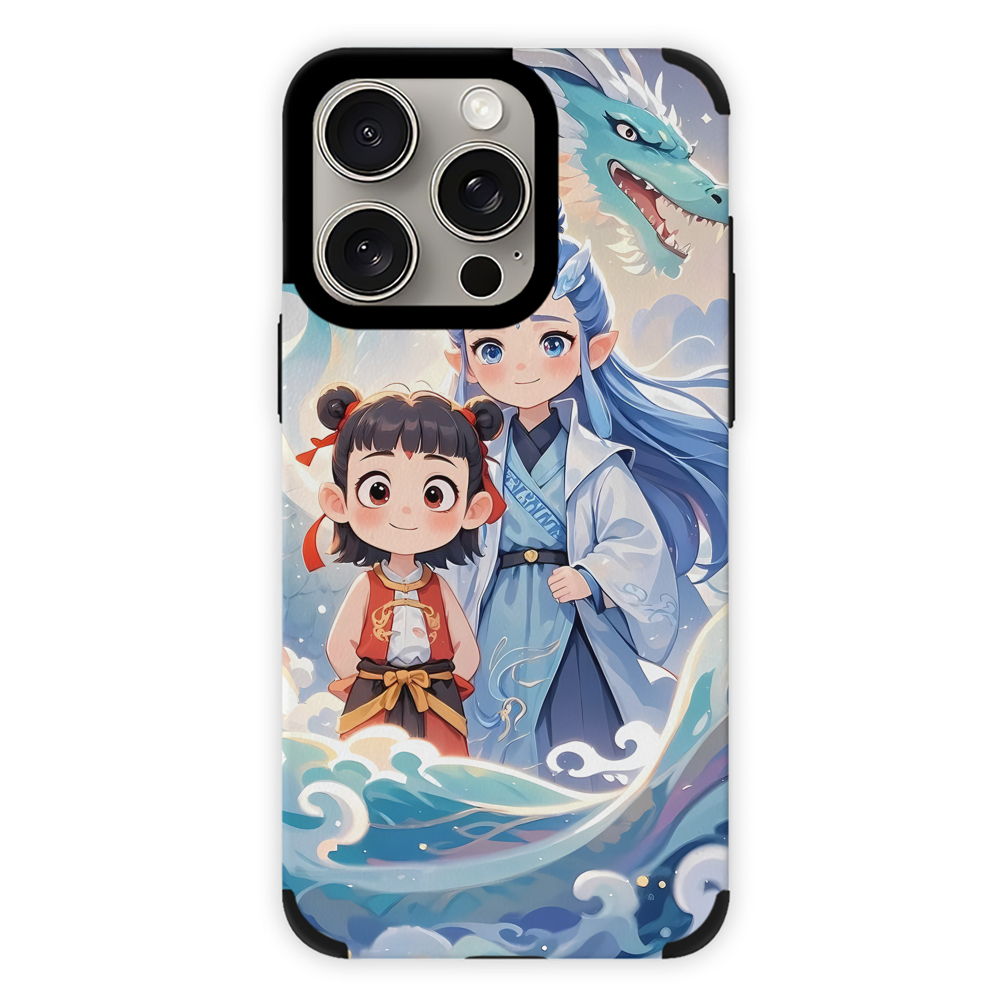 （画像用） Ne Zha 2 ナタ 魔童の大暴れ 【iPhone15ProMax対応】 PUレザー スマホケース 耐衝撃＆黄変防止