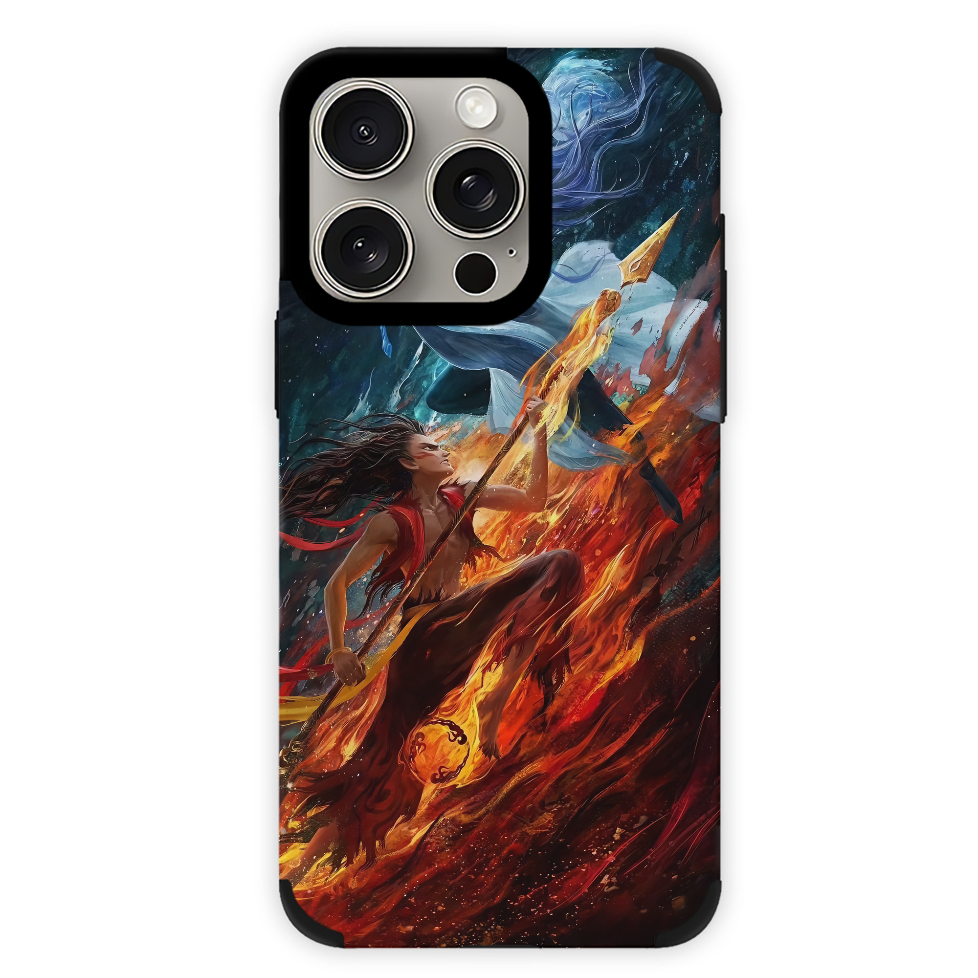 （画像用） Ne Zha 2 ナタ 魔童の大暴れ 【iPhone15ProMax対応】 PUレザー スマホケース 耐衝撃＆黄変防止