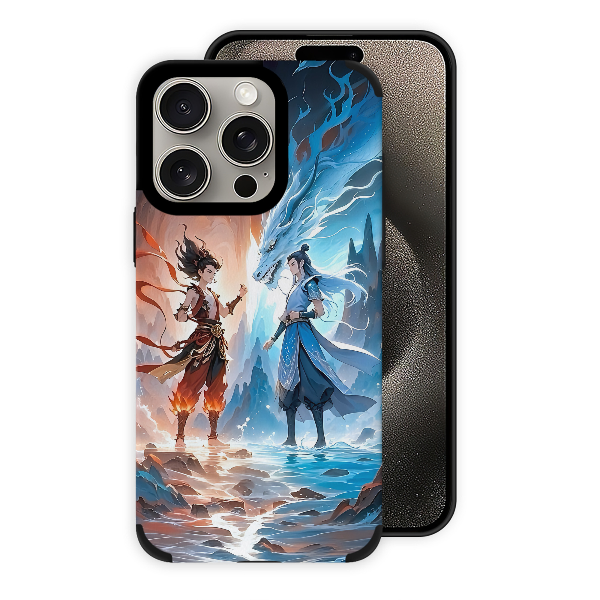 （画像用） Ne Zha 2 ナタ 魔童の大暴れ 【iPhone15ProMax対応】 PUレザー スマホケース 耐衝撃＆黄変防止
