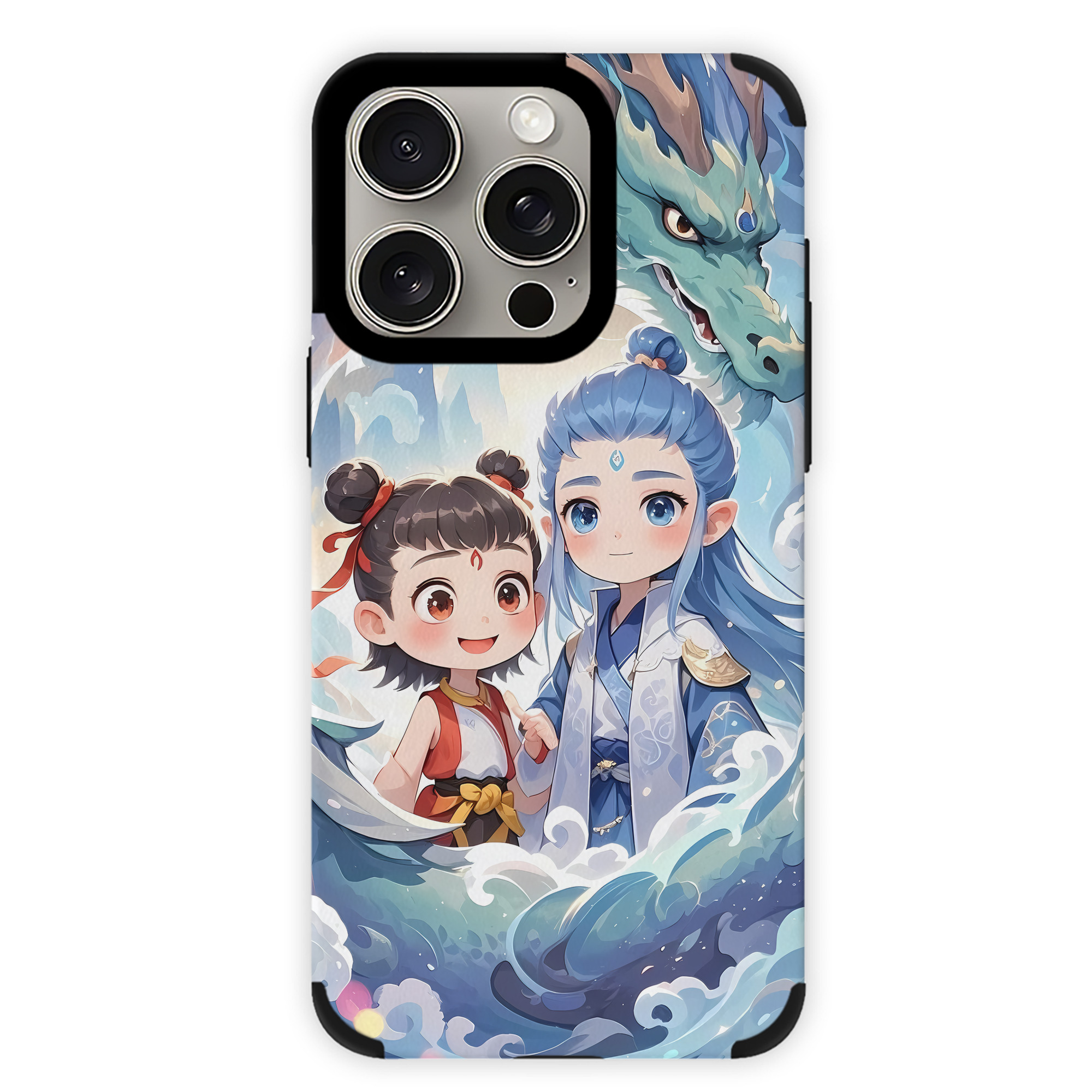 （画像用） Ne Zha 2 ナタ 魔童の大暴れ 【iPhone15ProMax対応】 PUレザー スマホケース 耐衝撃＆黄変防止