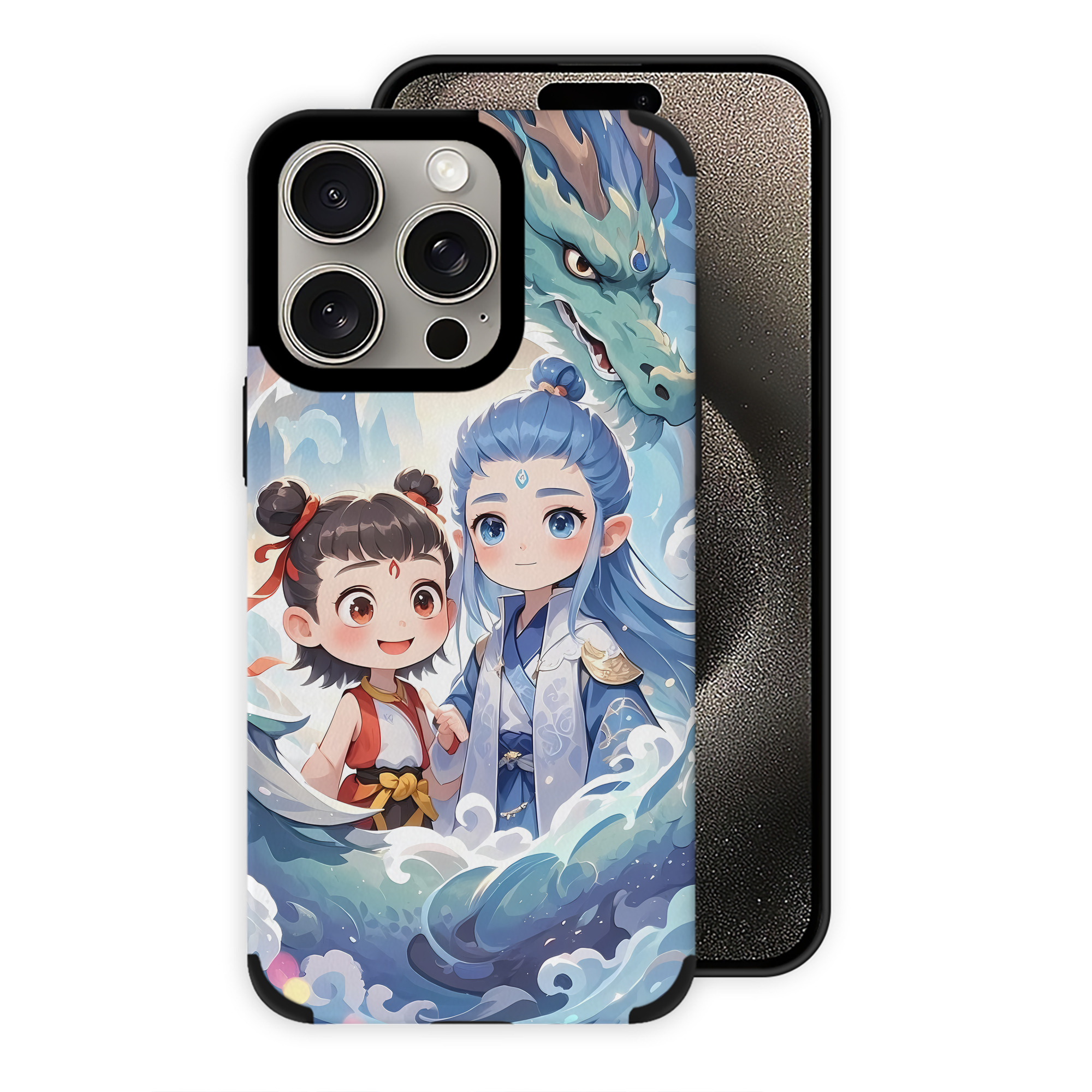 （画像用） Ne Zha 2 ナタ 魔童の大暴れ 【iPhone15ProMax対応】 PUレザー スマホケース 耐衝撃＆黄変防止
