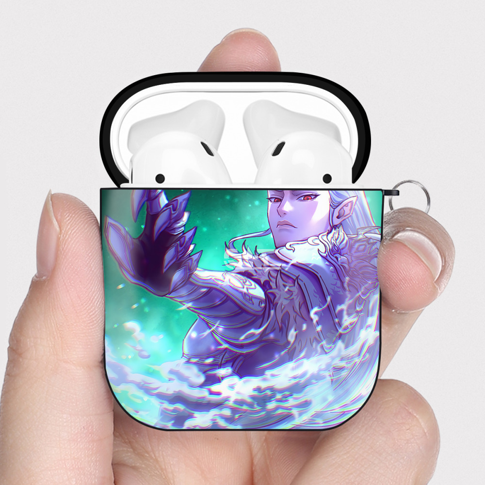 （画像用） Ne Zha 2 ナタ 魔童の大暴れ AirPods 第2世代保護ケース ハードシェル ブラック 耐衝撃・防指紋・カラビナ付き