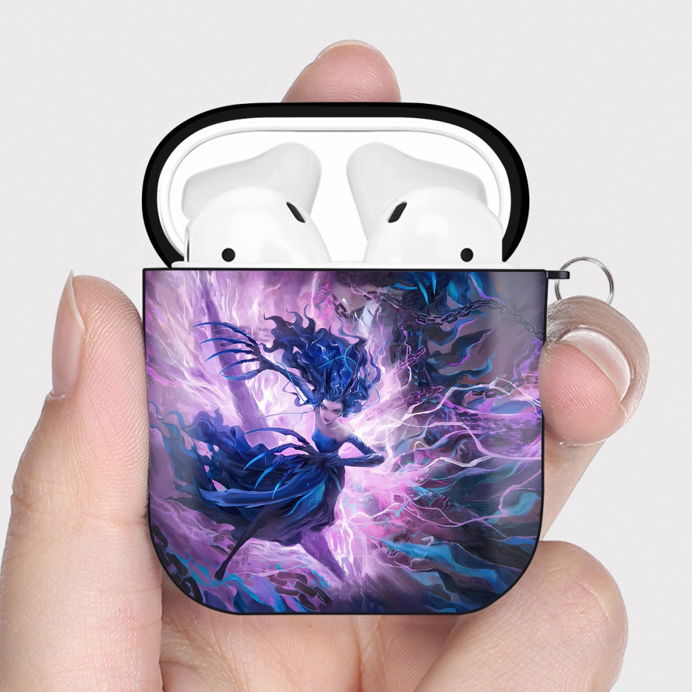 （画像用） Ne Zha 2 ナタ 魔童の大暴れ AirPods 第2世代保護ケース ハードシェル ブラック 耐衝撃・防指紋・カラビナ付き