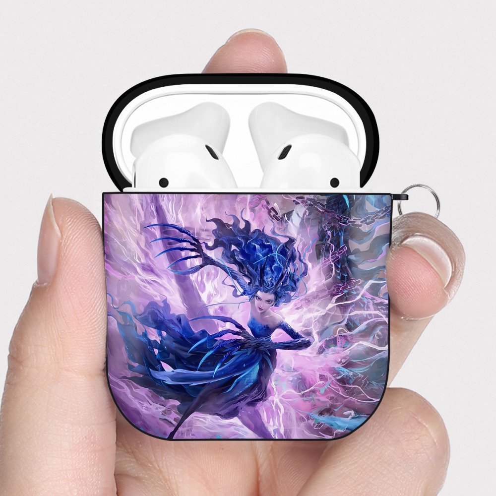 （画像用） Ne Zha 2 ナタ 魔童の大暴れ AirPods 第2世代保護ケース ハードシェル ブラック 耐衝撃・防指紋・カラビナ付き