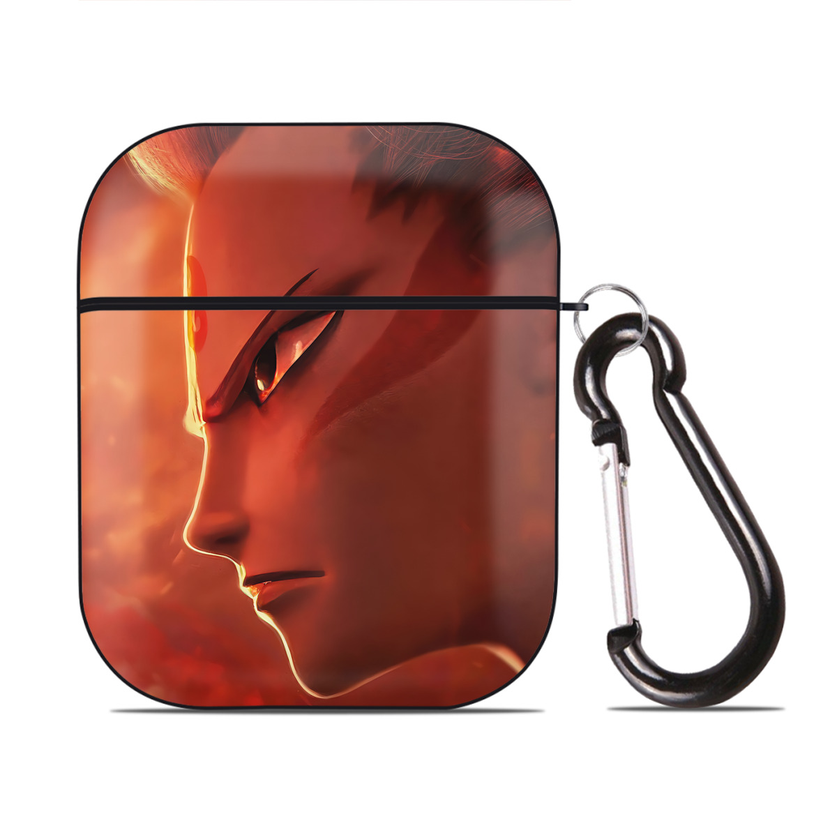 （画像用） Ne Zha 2 ナタ 魔童の大暴れ AirPods 第2世代保護ケース ハードシェル ブラック 耐衝撃・防指紋・カラビナ付き