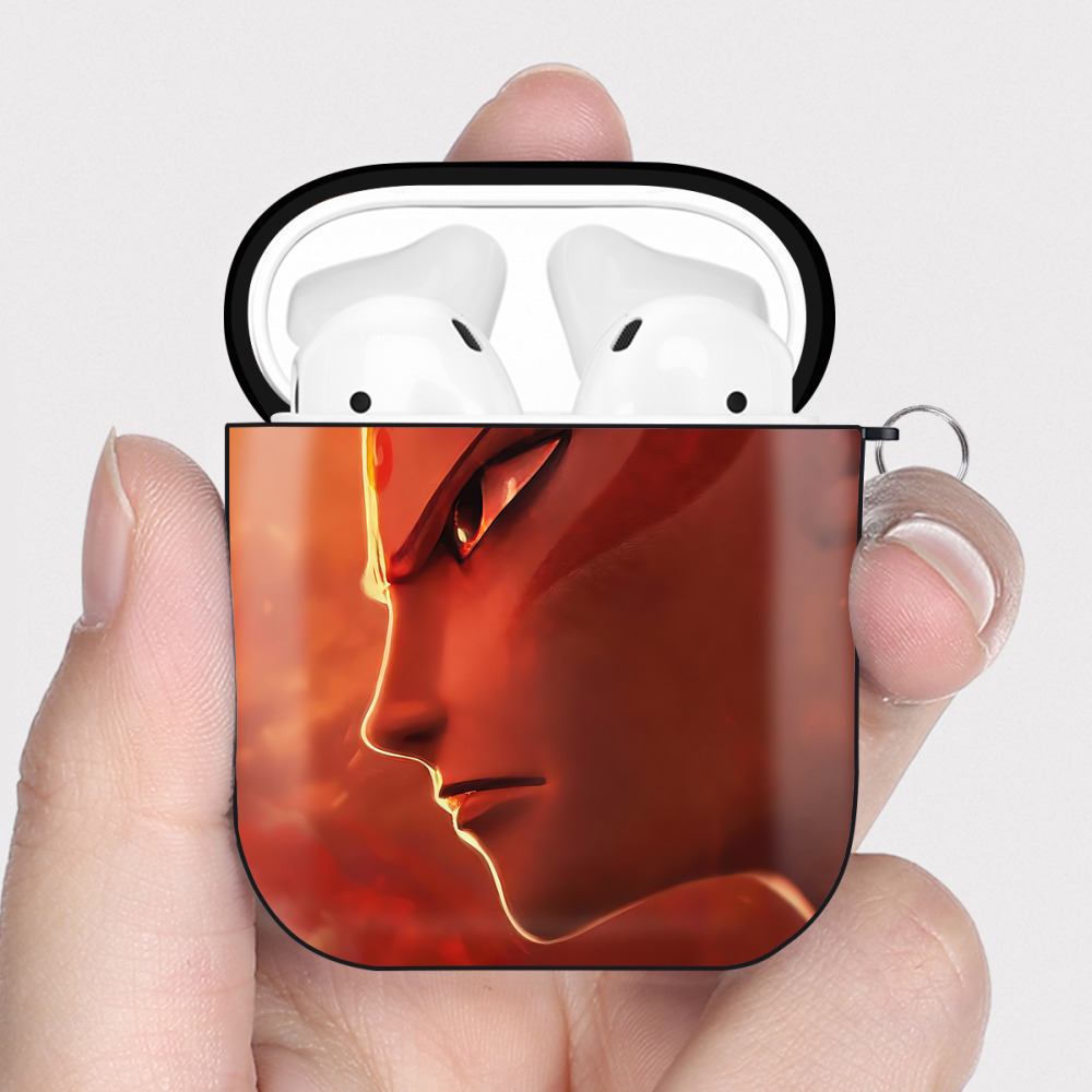 （画像用） Ne Zha 2 ナタ 魔童の大暴れ AirPods 第2世代保護ケース ハードシェル ブラック 耐衝撃・防指紋・カラビナ付き