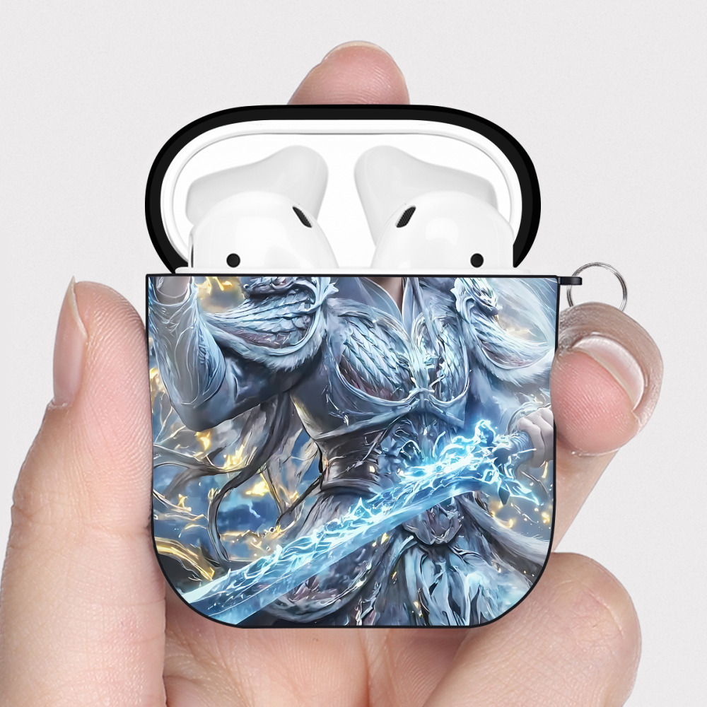 （画像用） Ne Zha 2 ナタ 魔童の大暴れ AirPods 第2世代保護ケース ハードシェル ブラック 耐衝撃・防指紋・カラビナ付き
