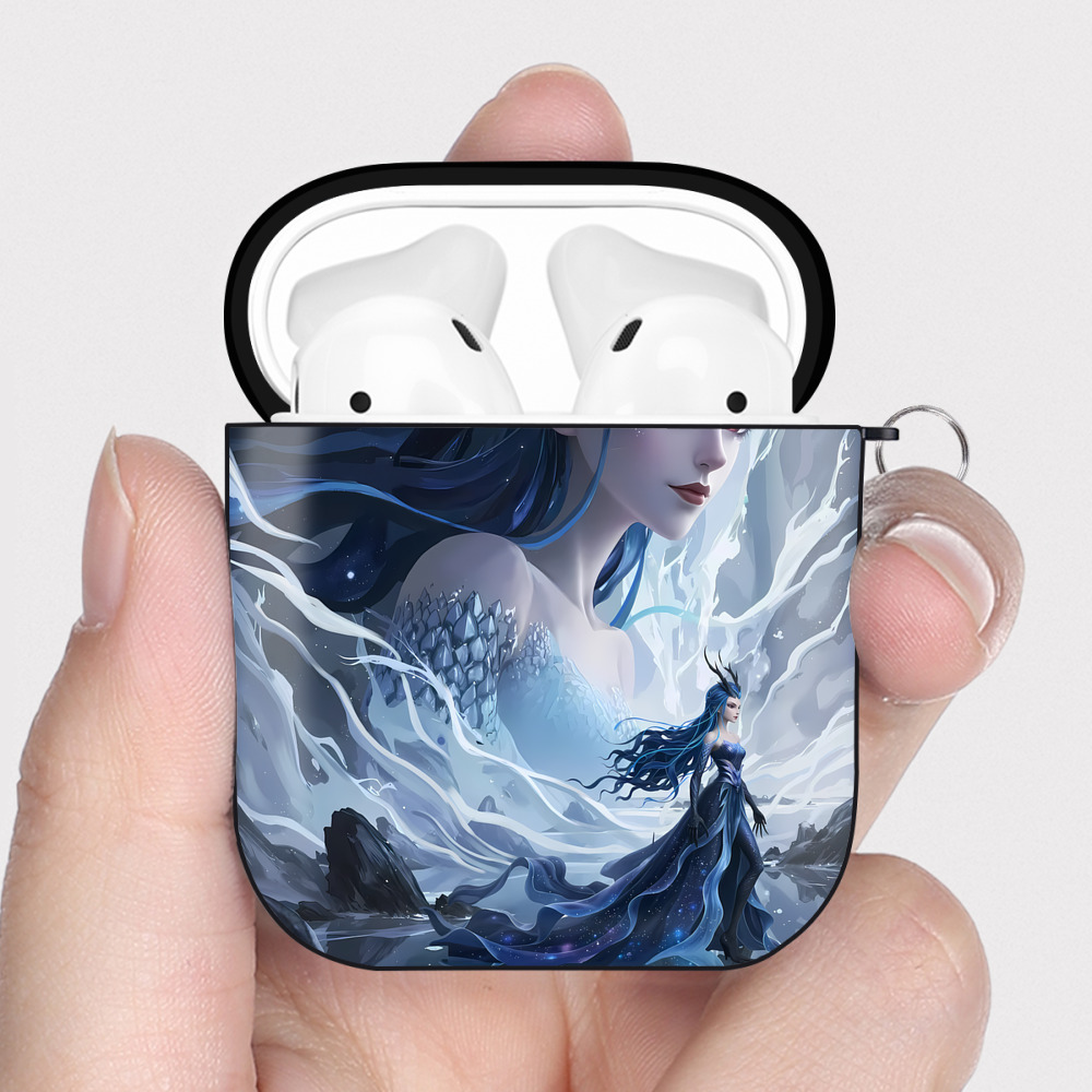 （画像用） Ne Zha 2 ナタ 魔童の大暴れ AirPods 第2世代保護ケース ハードシェル ブラック 耐衝撃・防指紋・カラビナ付き