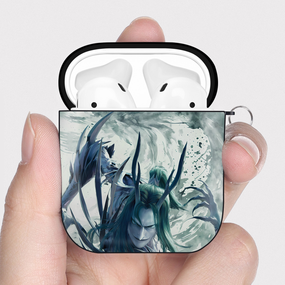 （画像用） Ne Zha 2 ナタ 魔童の大暴れ AirPods 第2世代保護ケース ハードシェル ブラック 耐衝撃・防指紋・カラビナ付き