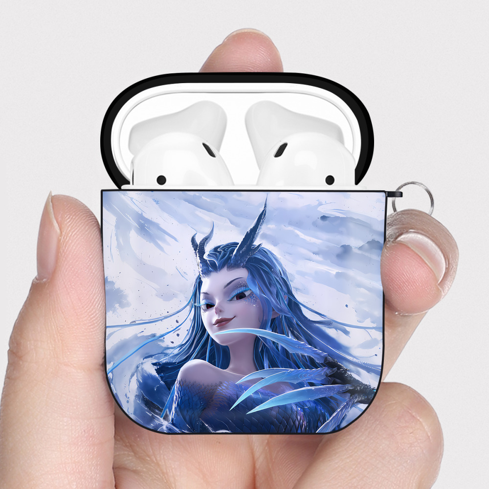 （画像用） Ne Zha 2 ナタ 魔童の大暴れ AirPods 第2世代保護ケース ハードシェル ブラック 耐衝撃・防指紋・カラビナ付き