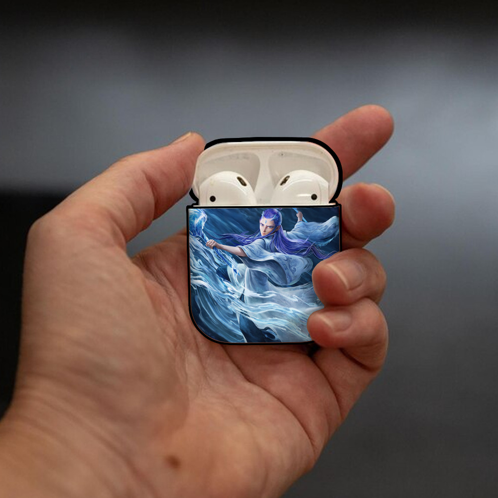Ne Zha 2 ナタ 魔童の大暴れ AirPods 第2世代保護ケース ハードシェル ブラック 耐衝撃・防指紋・カラビナ付き