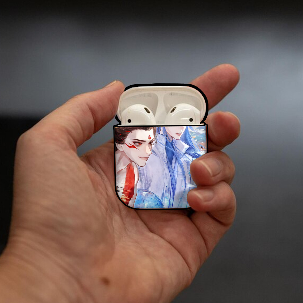 Ne Zha 2 ナタ 魔童の大暴れ AirPods 第2世代保護ケース ハードシェル ブラック 耐衝撃・防指紋・カラビナ付き