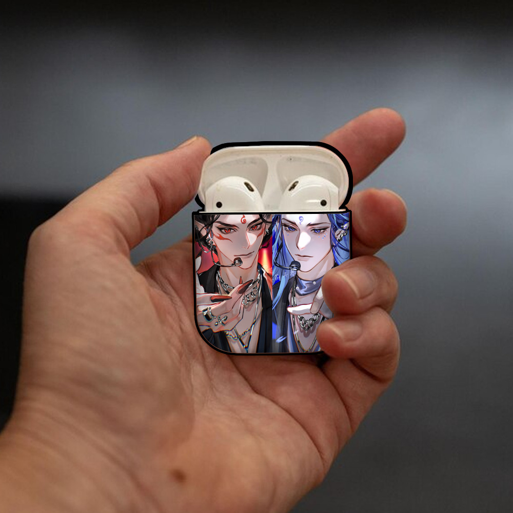 Ne Zha 2 ナタ 魔童の大暴れ AirPods 第2世代保護ケース ハードシェル ブラック 耐衝撃・防指紋・カラビナ付き