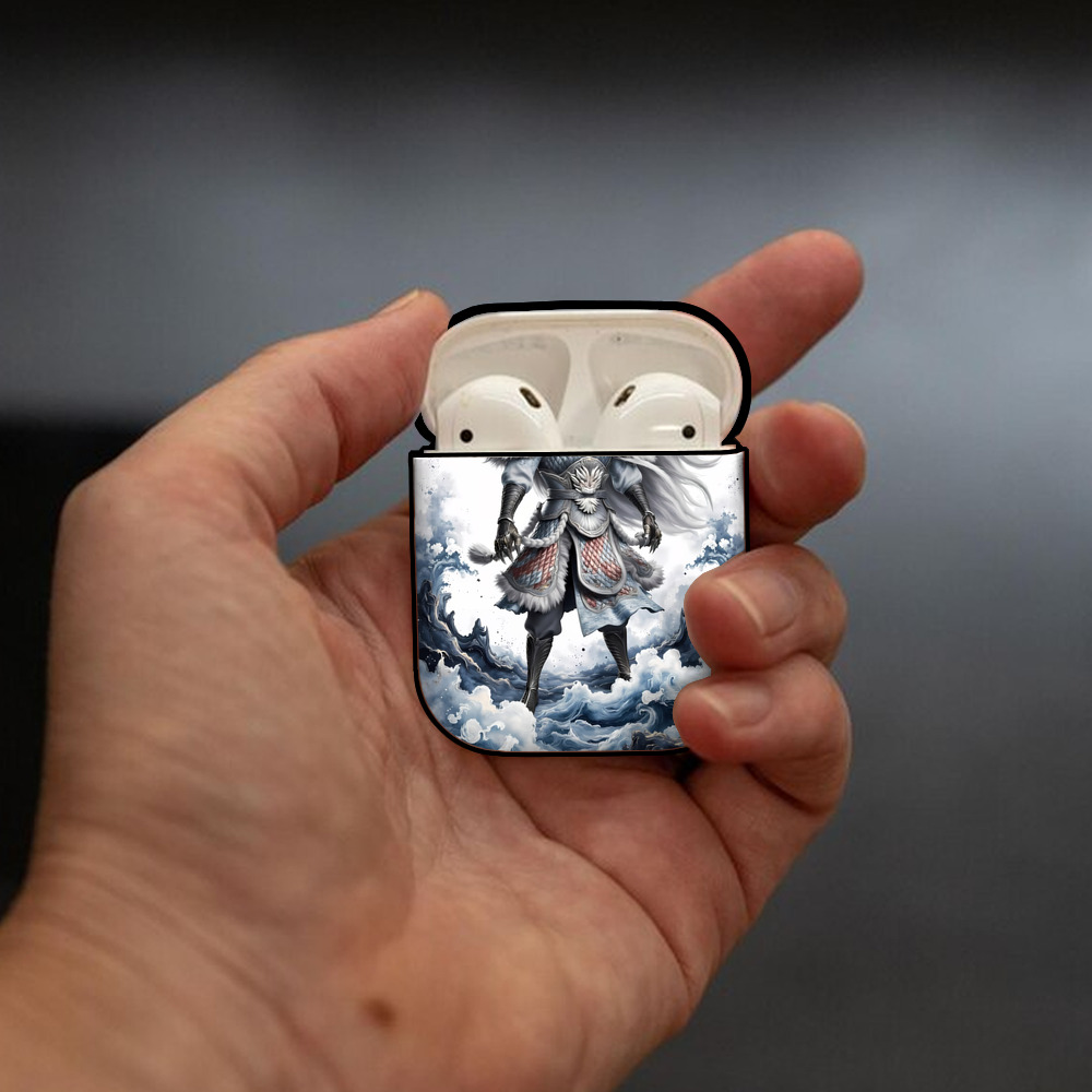 Ne Zha 2 ナタ 魔童の大暴れ AirPods 第2世代保護ケース ハードシェル ブラック 耐衝撃・防指紋・カラビナ付き