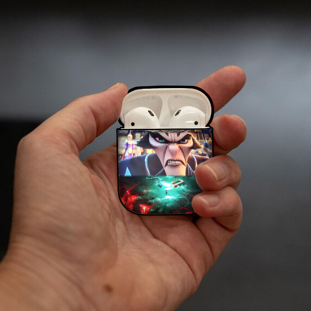 Ne Zha 2 ナタ 魔童の大暴れ AirPods 第2世代保護ケース ハードシェル ブラック 耐衝撃・防指紋・カラビナ付き