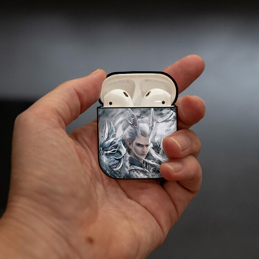 Ne Zha 2 ナタ 魔童の大暴れ AirPods 第2世代保護ケース ハードシェル ブラック 耐衝撃・防指紋・カラビナ付き