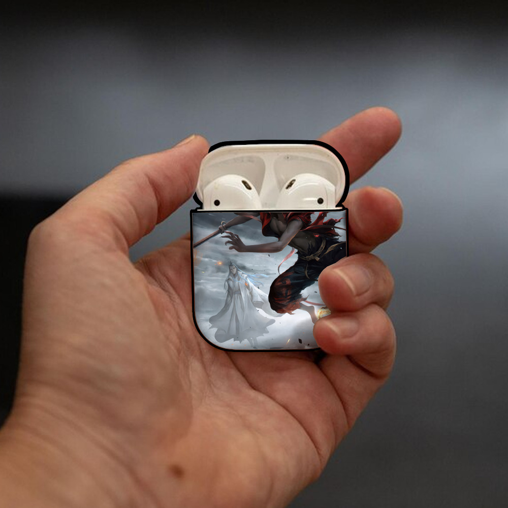 Ne Zha 2 ナタ 魔童の大暴れ AirPods 第2世代保護ケース ハードシェル ブラック 耐衝撃・防指紋・カラビナ付き