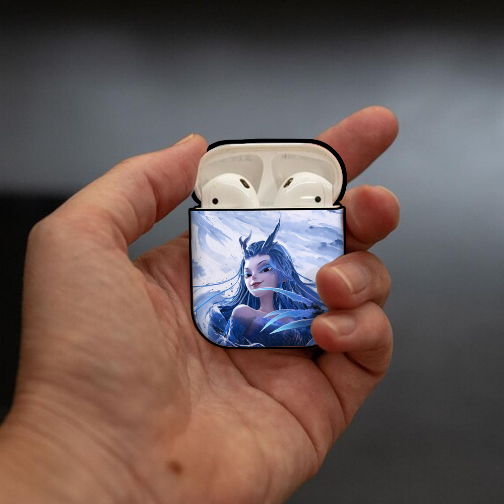 Ne Zha 2 ナタ 魔童の大暴れ AirPods 第2世代保護ケース ハードシェル ブラック 耐衝撃・防指紋・カラビナ付き
