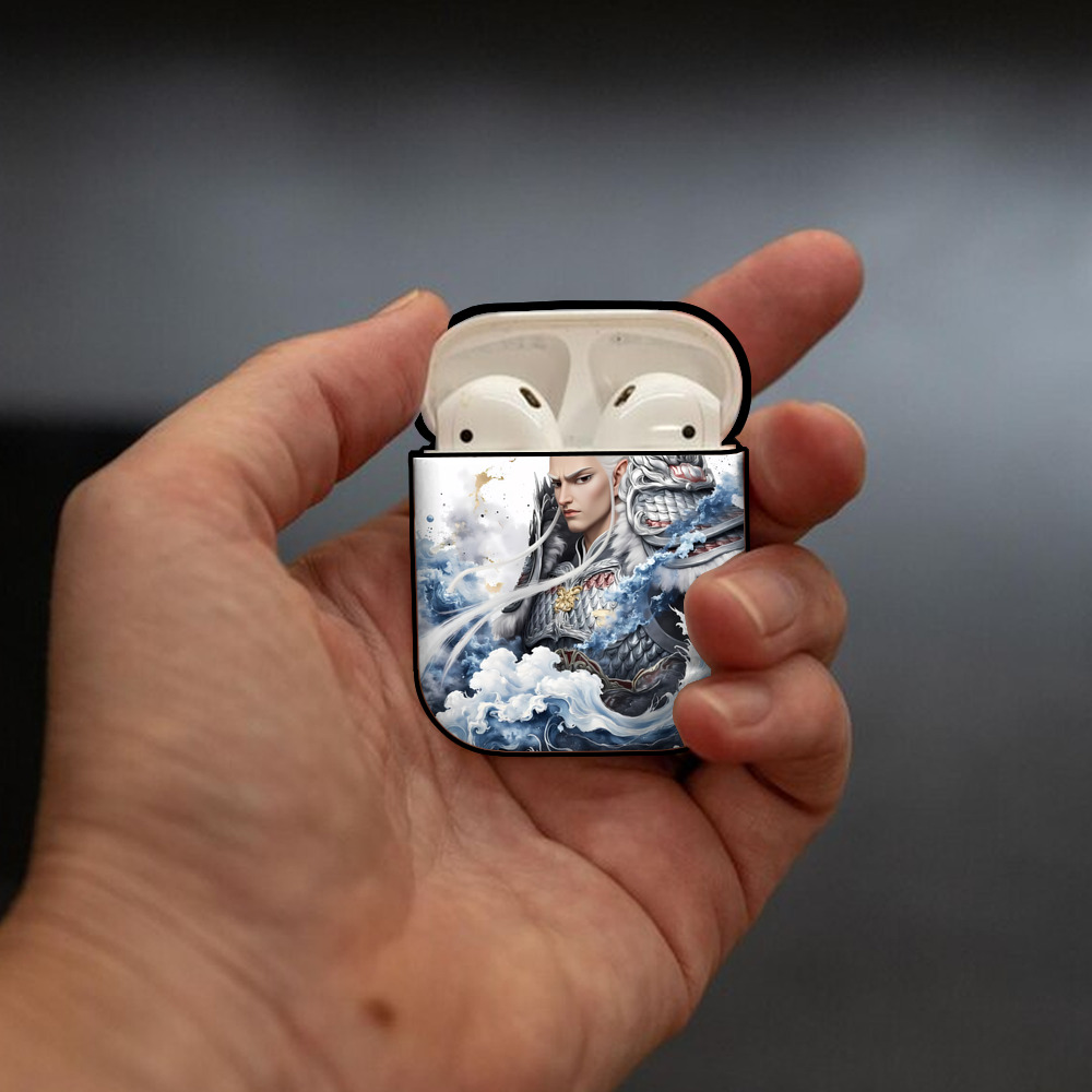 Ne Zha 2 ナタ 魔童の大暴れ AirPods 第2世代保護ケース ハードシェル ブラック 耐衝撃・防指紋・カラビナ付き