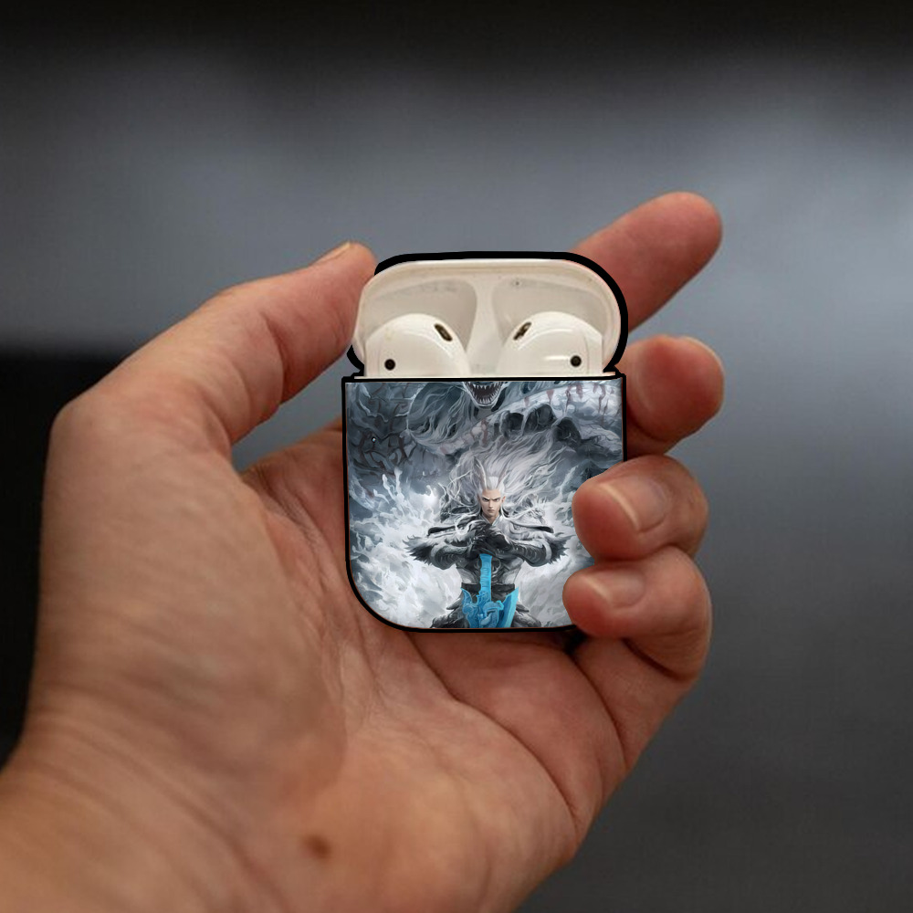 Ne Zha 2 ナタ 魔童の大暴れ AirPods 第2世代保護ケース ハードシェル ブラック 耐衝撃・防指紋・カラビナ付き