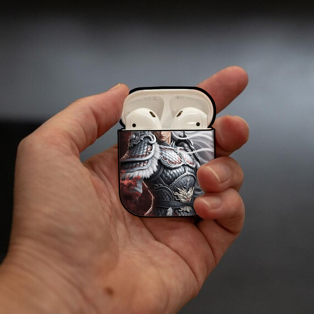 Ne Zha 2 ナタ 魔童の大暴れ AirPods 第2世代保護ケース ハードシェル ブラック 耐衝撃・防指紋・カラビナ付き