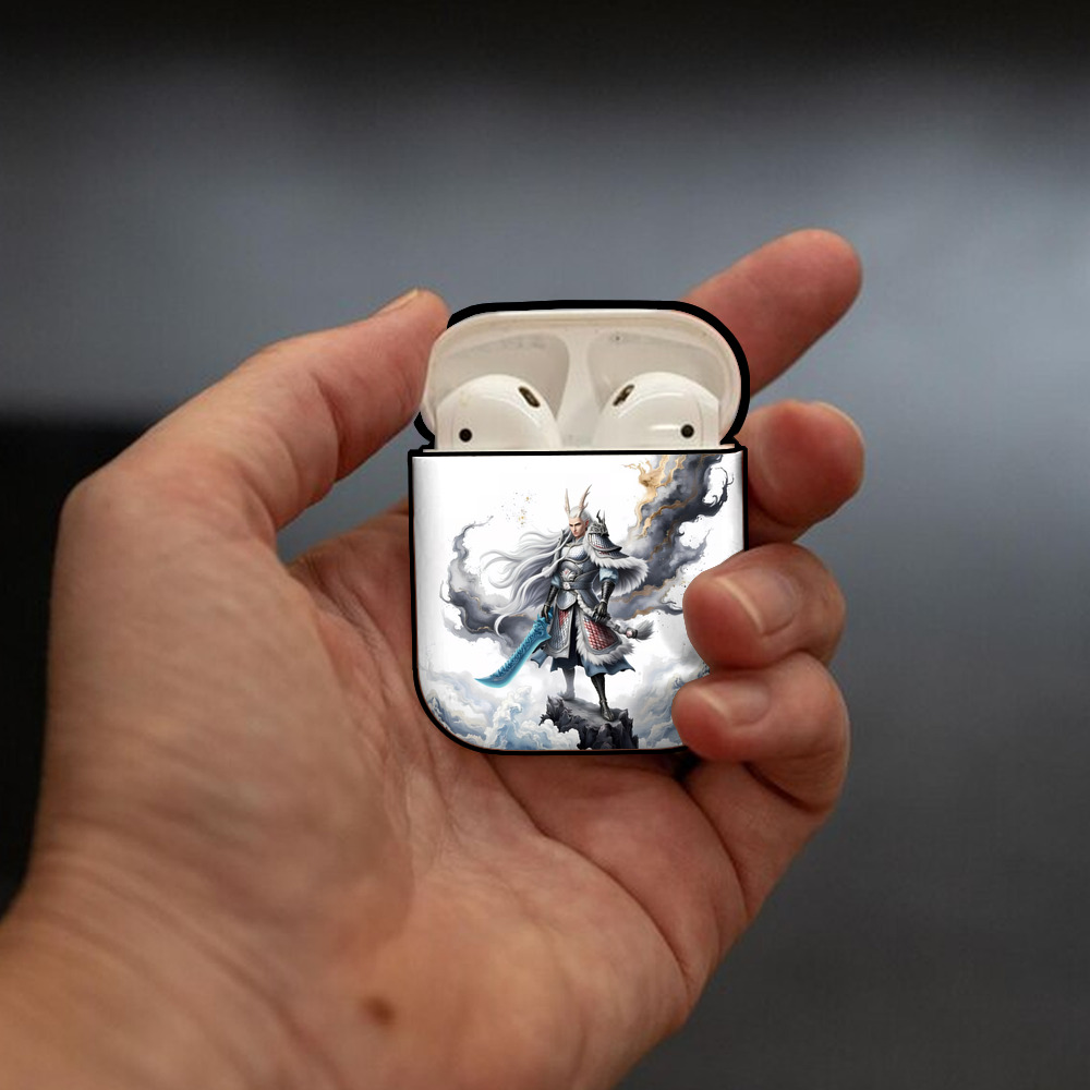 Ne Zha 2 ナタ 魔童の大暴れ AirPods 第2世代保護ケース ハードシェル ブラック 耐衝撃・防指紋・カラビナ付き
