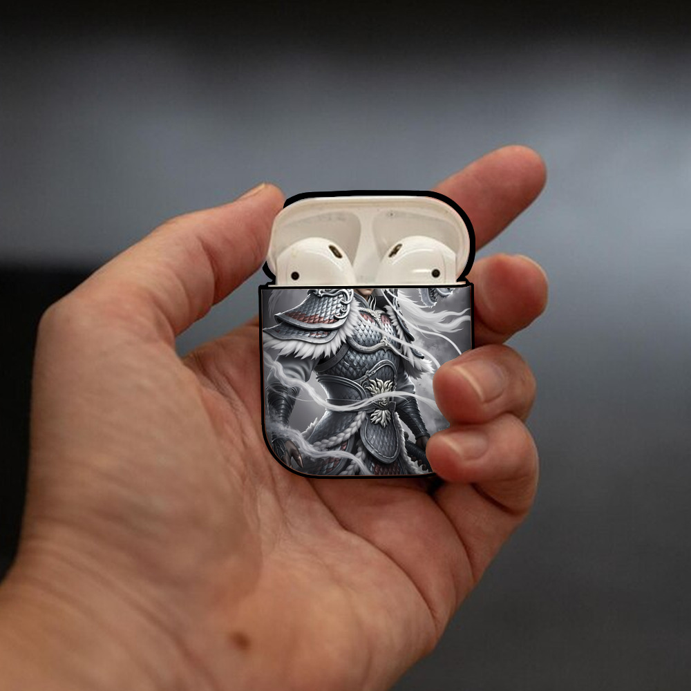 Ne Zha 2 ナタ 魔童の大暴れ AirPods 第2世代保護ケース ハードシェル ブラック 耐衝撃・防指紋・カラビナ付き