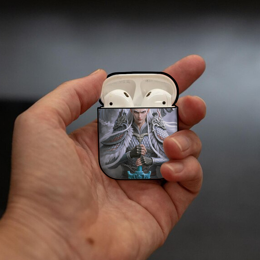 Ne Zha 2 ナタ 魔童の大暴れ AirPods 第2世代保護ケース ハードシェル ブラック 耐衝撃・防指紋・カラビナ付き