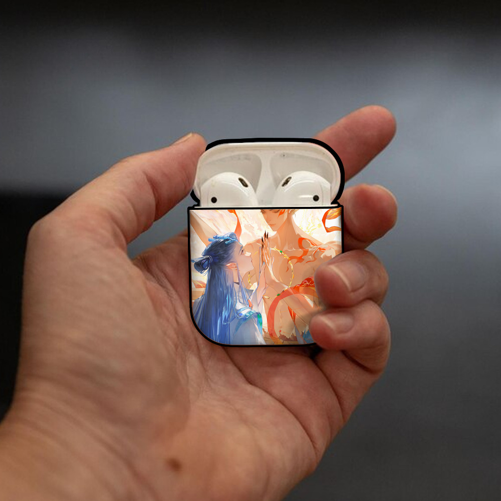 Ne Zha 2 ナタ 魔童の大暴れ AirPods 第2世代保護ケース ハードシェル ブラック 耐衝撃・防指紋・カラビナ付き
