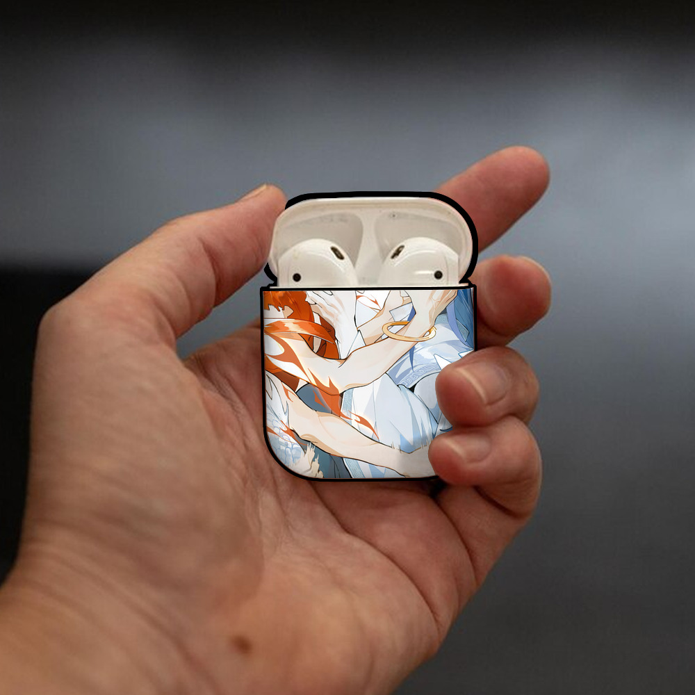 Ne Zha 2 ナタ 魔童の大暴れ AirPods 第2世代保護ケース ハードシェル ブラック 耐衝撃・防指紋・カラビナ付き