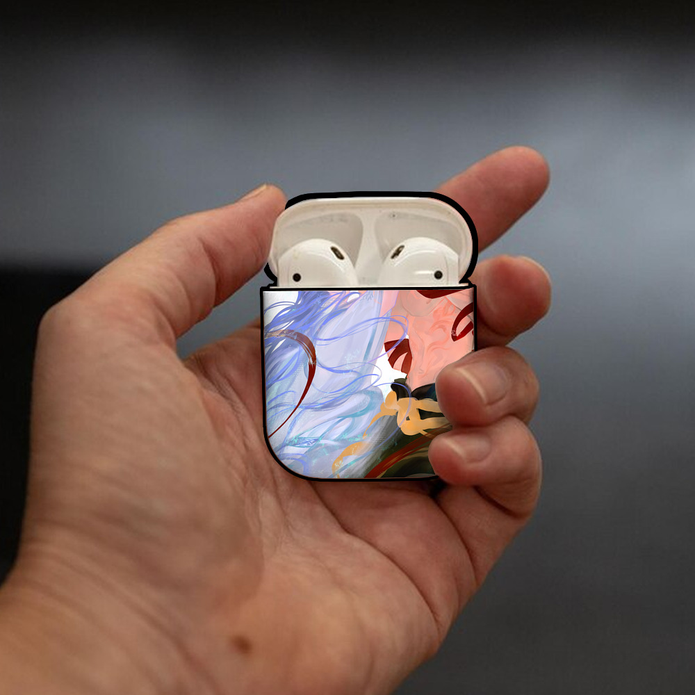 Ne Zha 2 ナタ 魔童の大暴れ AirPods 第2世代保護ケース ハードシェル ブラック 耐衝撃・防指紋・カラビナ付き