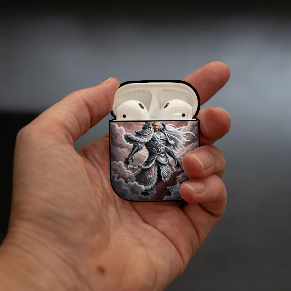 Ne Zha 2 ナタ 魔童の大暴れ AirPods 第2世代保護ケース ハードシェル ブラック 耐衝撃・防指紋・カラビナ付き