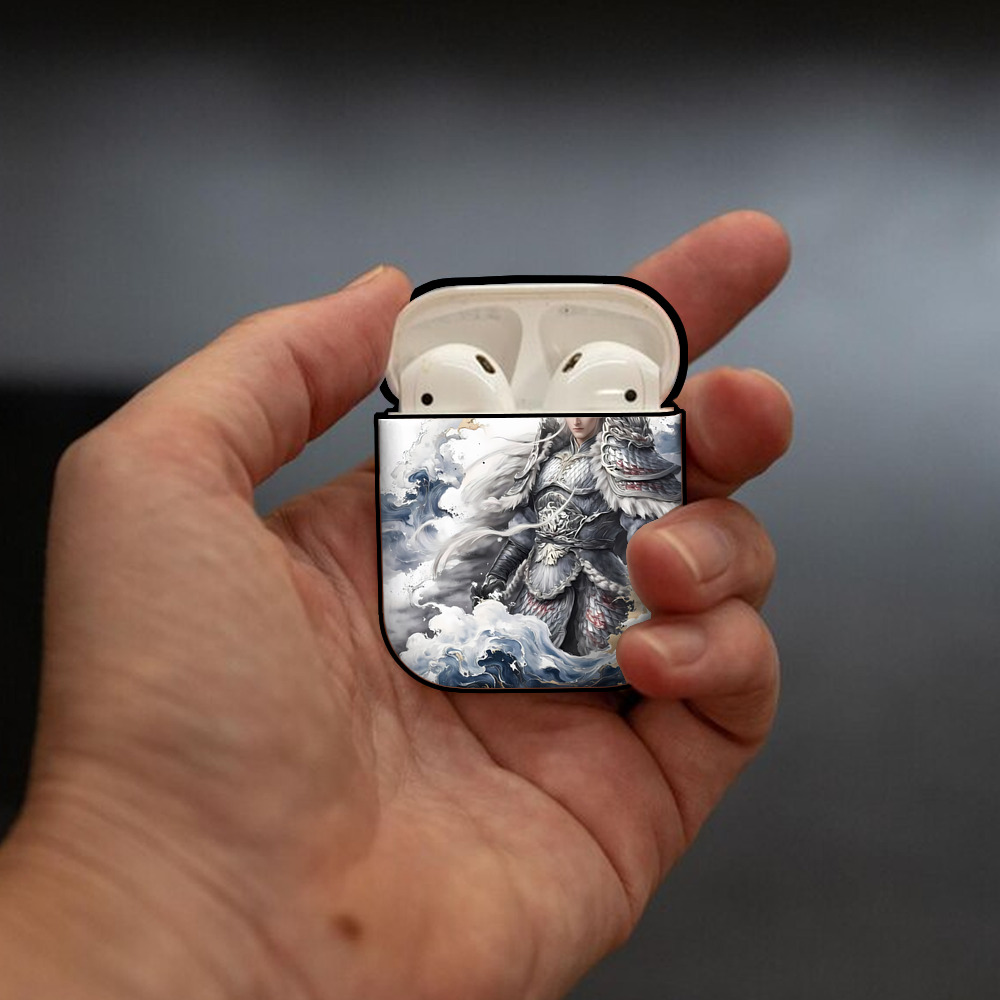 Ne Zha 2 ナタ 魔童の大暴れ AirPods 第2世代保護ケース ハードシェル ブラック 耐衝撃・防指紋・カラビナ付き