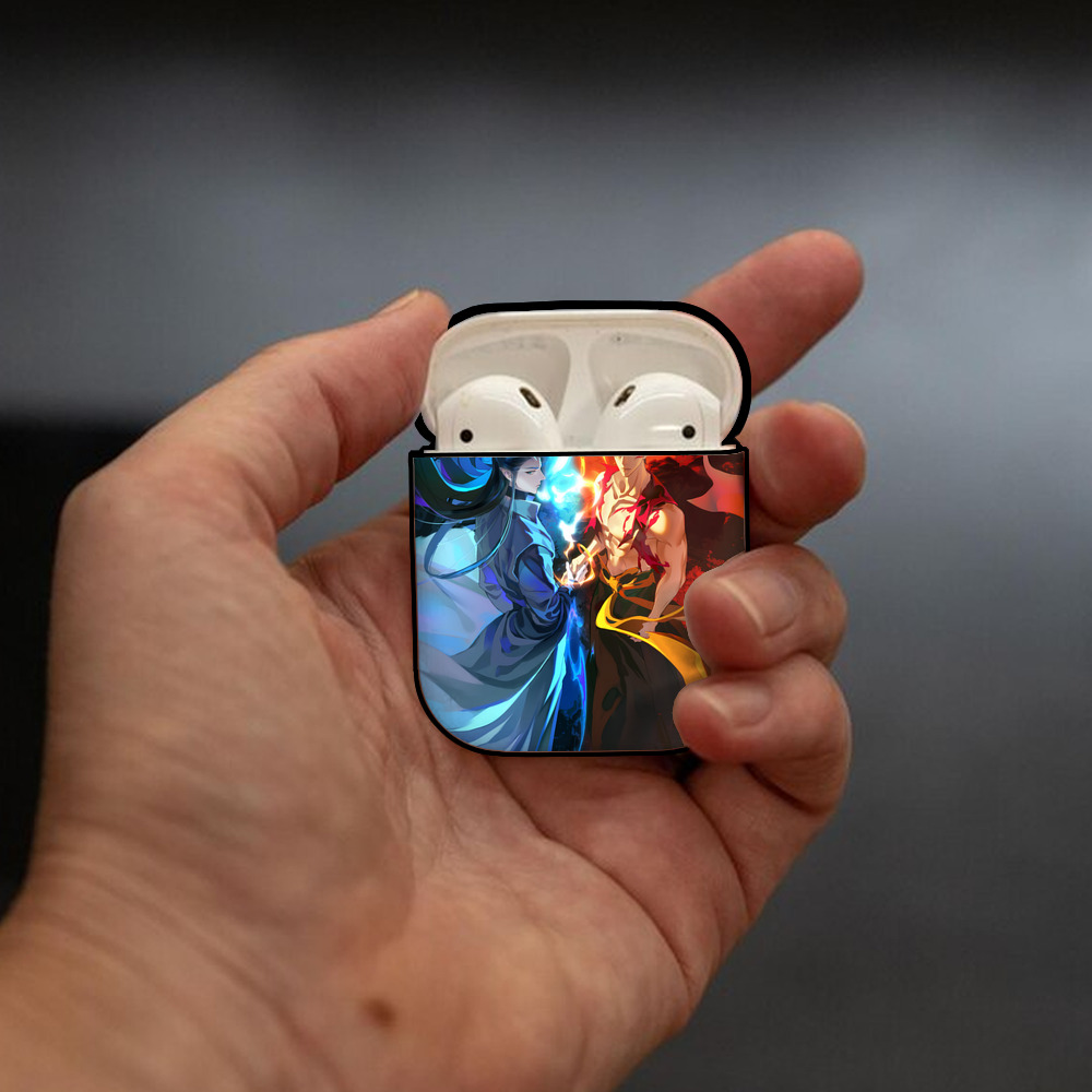 Ne Zha 2 ナタ 魔童の大暴れ AirPods 第2世代保護ケース ハードシェル ブラック 耐衝撃・防指紋・カラビナ付き