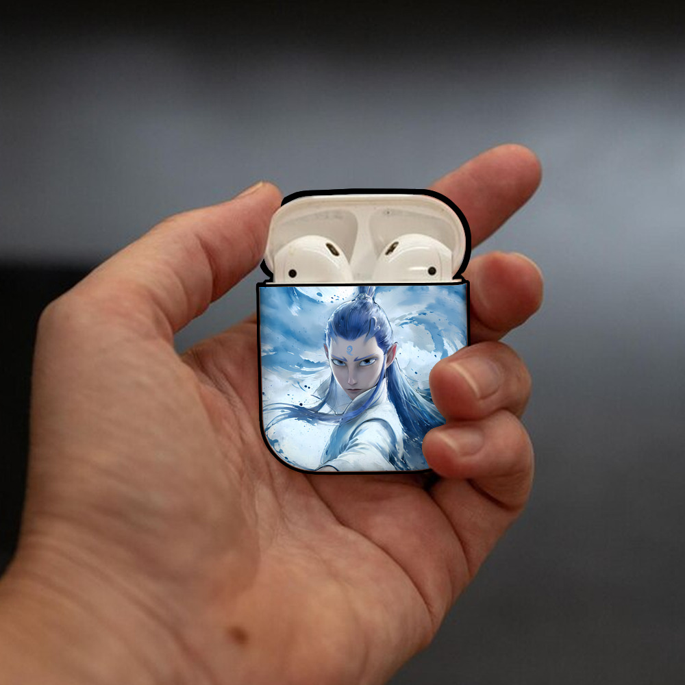 Ne Zha 2 ナタ 魔童の大暴れ AirPods 第2世代保護ケース ハードシェル ブラック 耐衝撃・防指紋・カラビナ付き