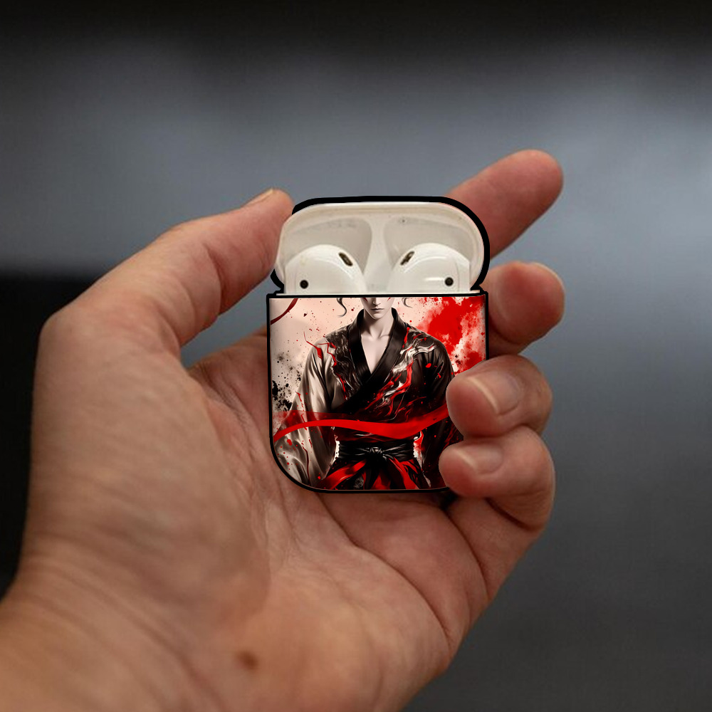Ne Zha 2 ナタ 魔童の大暴れ AirPods 第2世代保護ケース ハードシェル ブラック 耐衝撃・防指紋・カラビナ付き