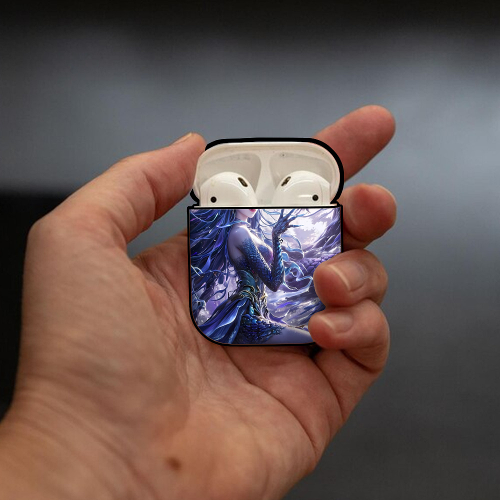 Ne Zha 2 ナタ 魔童の大暴れ AirPods 第2世代保護ケース ハードシェル ブラック 耐衝撃・防指紋・カラビナ付き