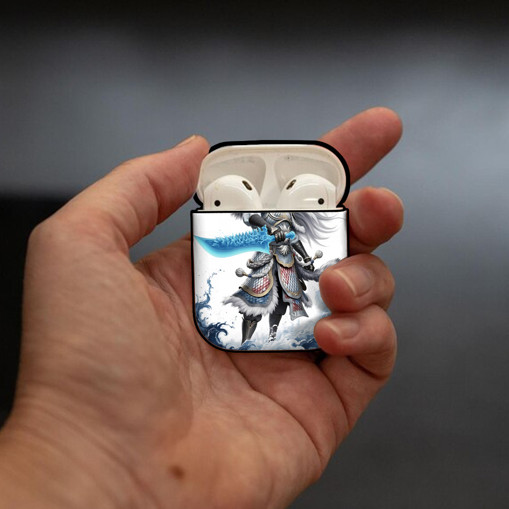 Ne Zha 2 ナタ 魔童の大暴れ AirPods 第2世代保護ケース ハードシェル ブラック 耐衝撃・防指紋・カラビナ付き