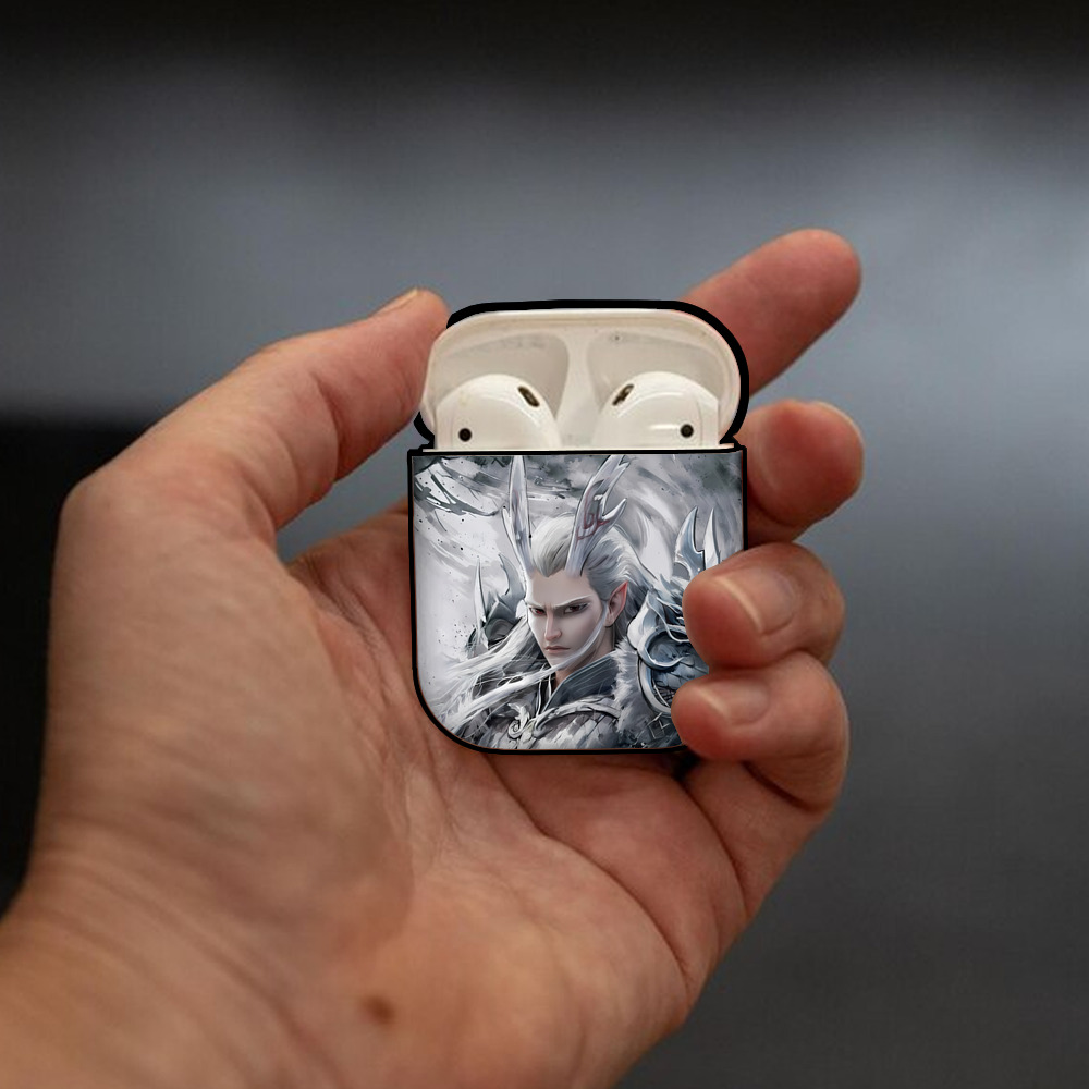Ne Zha 2 ナタ 魔童の大暴れ AirPods 第2世代保護ケース ハードシェル ブラック 耐衝撃・防指紋・カラビナ付き