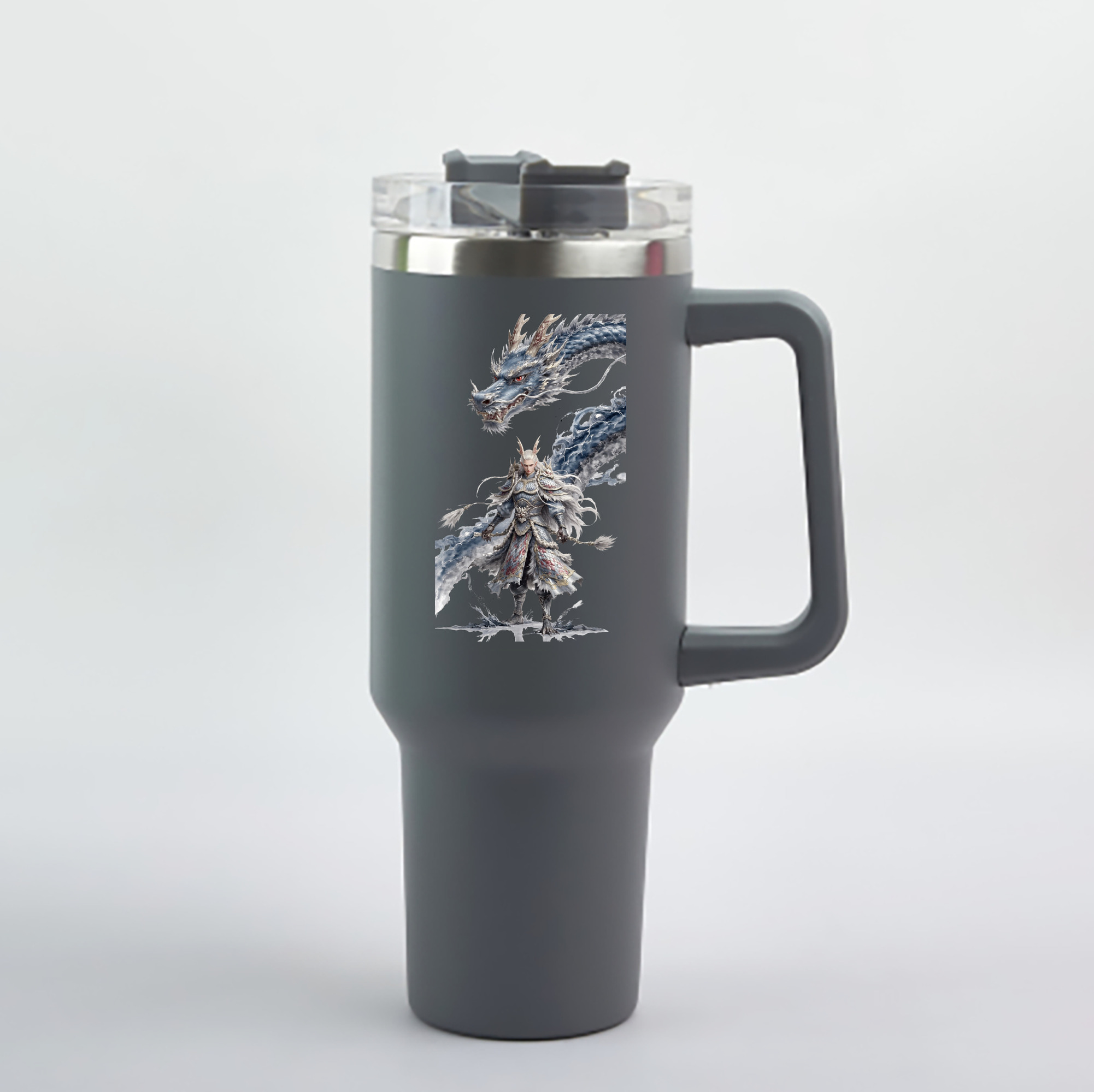 （画像用） Ne Zha 2 ナタ 魔童の大暴れ 1200mL車用タンブラー - クリスタルステッカー（プラスチックストロー付き）