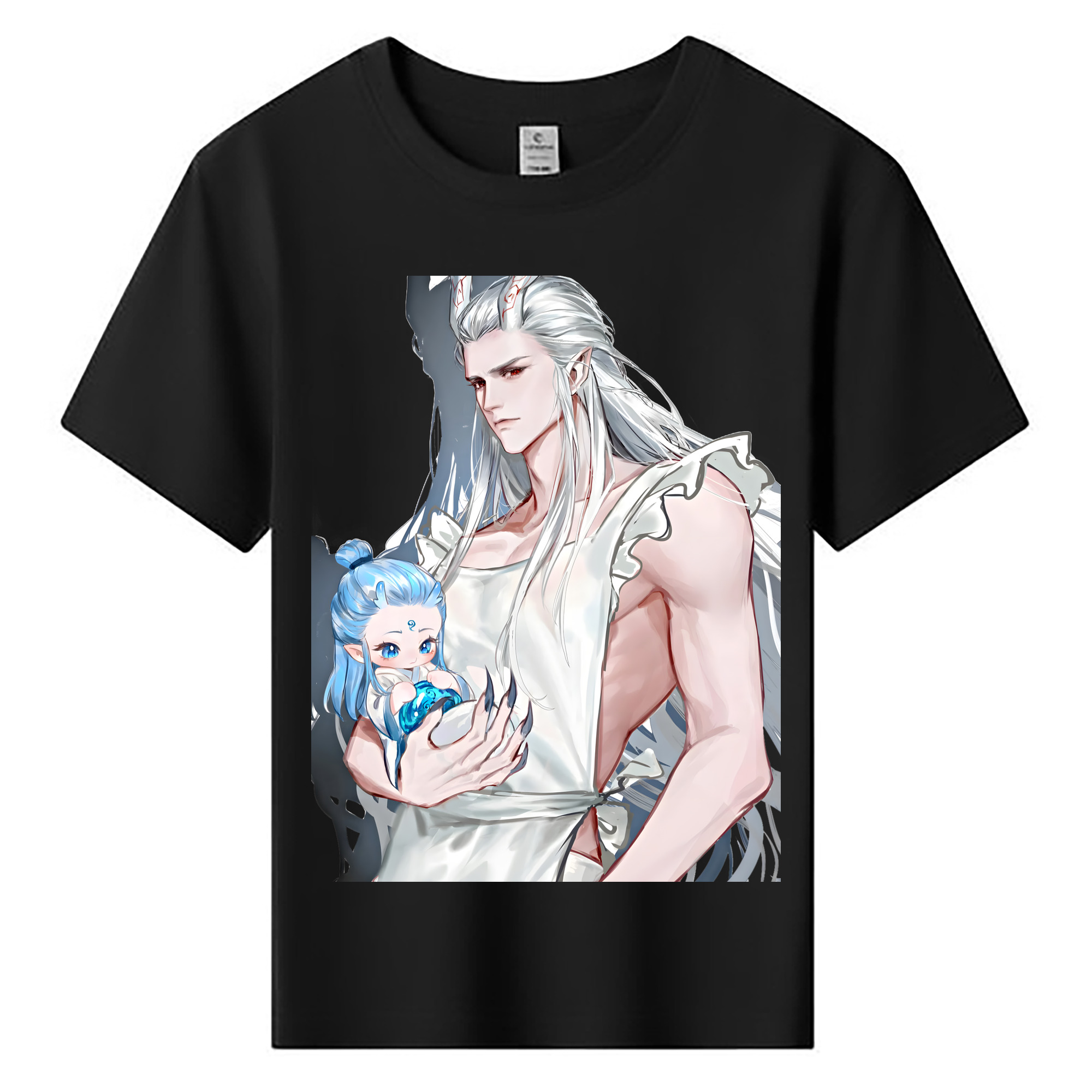 （画像用） Ne Zha 2 ナタ 魔童の大暴れ 綿100％キッズTシャツ（フロントプリント）
