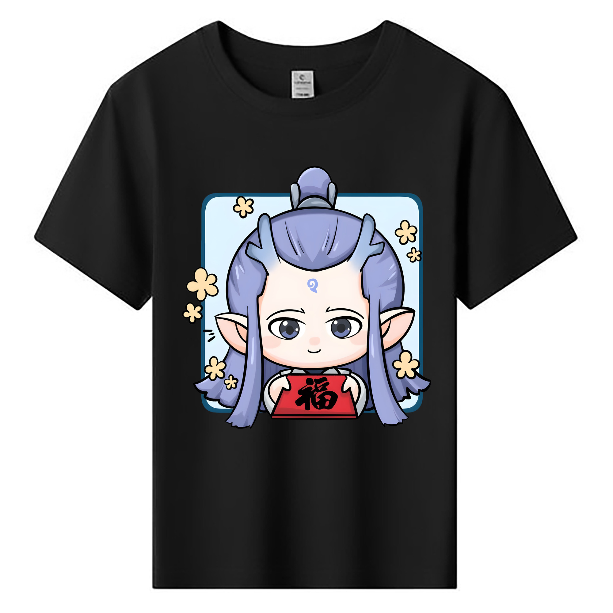 （画像用） Ne Zha 2 ナタ 魔童の大暴れ 綿100％キッズTシャツ（フロントプリント）