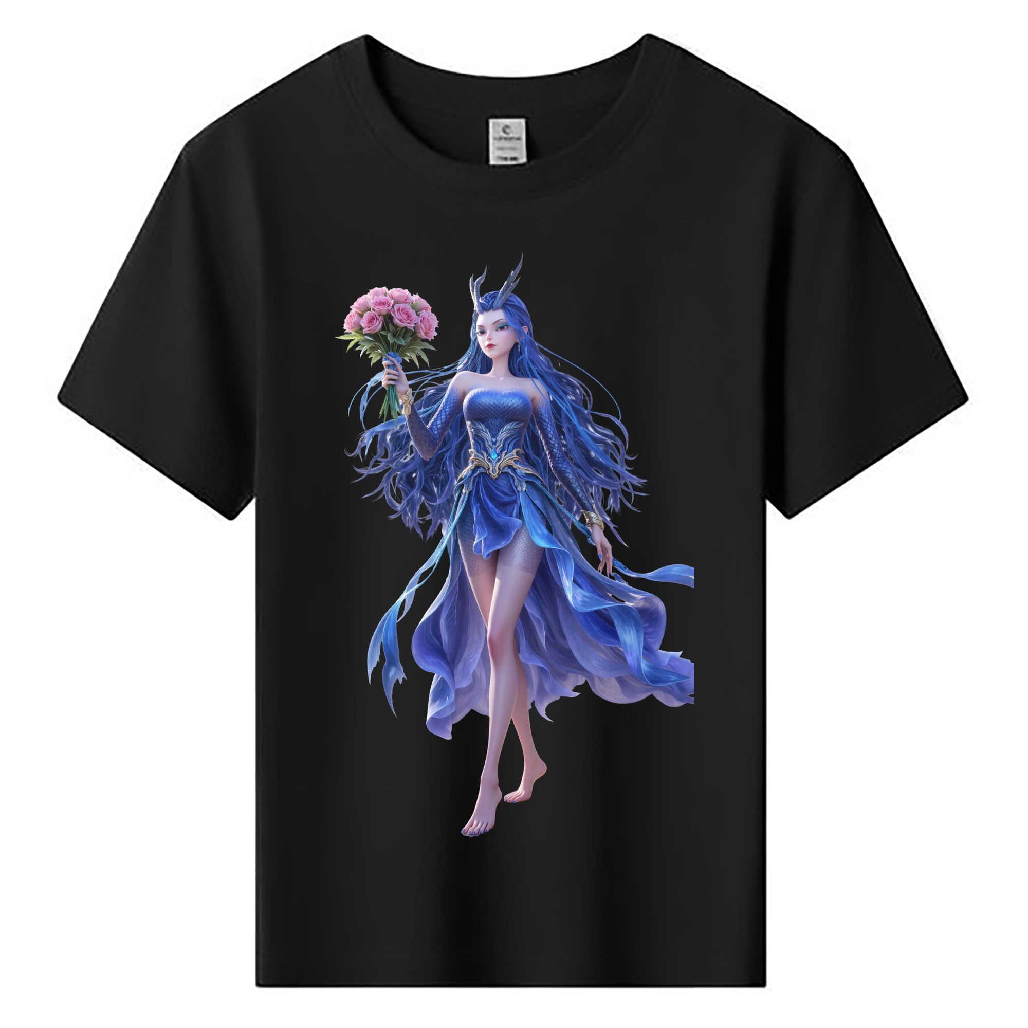 （画像用） Ne Zha 2 ナタ 魔童の大暴れ 綿100％キッズTシャツ（フロントプリント）